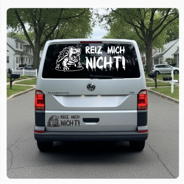 Reiz mich nicht! Autoaufkleber Schildkröte Turtle Sticker Aufkleber A4278